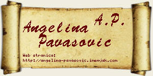 Angelina Pavasović vizit kartica